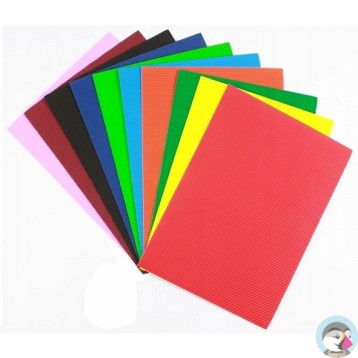 Tektura falista mała 25x35cm mix 10 arkuszy TF-2535 ALIGA