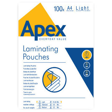 Folia do laminacji A4 light 75-80mic. (100szt.) APEX 6003201 FELLOWES