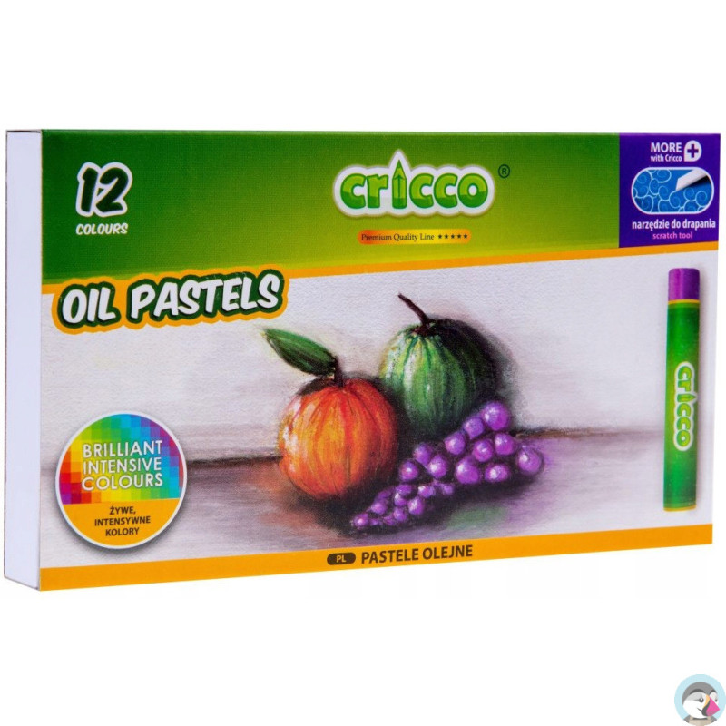 Kredki CRICCO pastele olejowe 12kolorów CR481K12/A/B