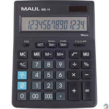 Kalkulator biurkowy BUSINESS MXL14 14-pozycyjny oblicznie podatku czarny 72674/90 ML MAUL