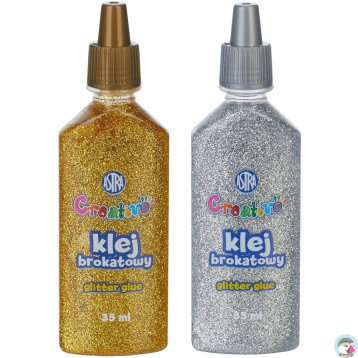 Klej brokatowy CREATIVO 35ml złoty i srebrny 332118001 ASTRA