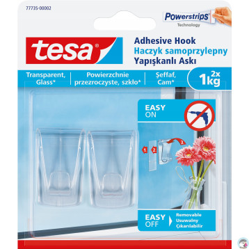 Haczyk dekoracyjny samoprzylepny TESA 1kg. ( 2sztuki) przezroczysty 77735-00002-00 TS