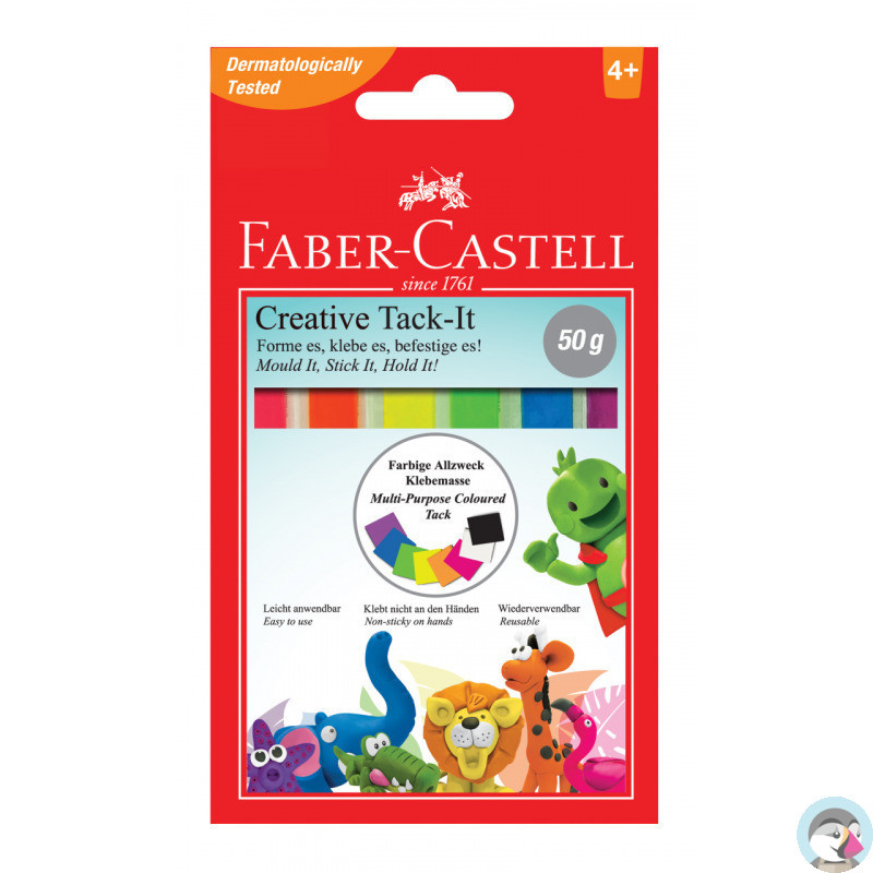 Masa mocująca TACK-IT 50g mix kolorów FC 187094 FABER-CASTELL