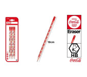 Ołówek HB z gumką 4szt. emblematy COCA-COLA CC025 MP Poland