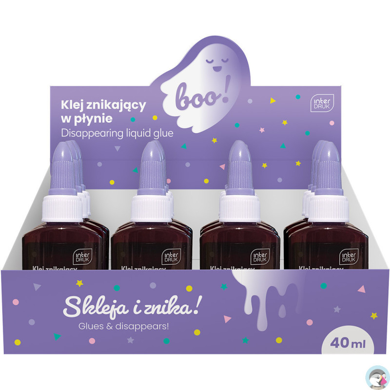 Klej znikający w płynie do dekoracji 40ml BOO 12szt. INTERDRUK