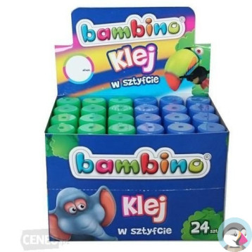 Klej szkolny w sztyfcie 15g Display 24 sztuki BAMBINO St.Majewski