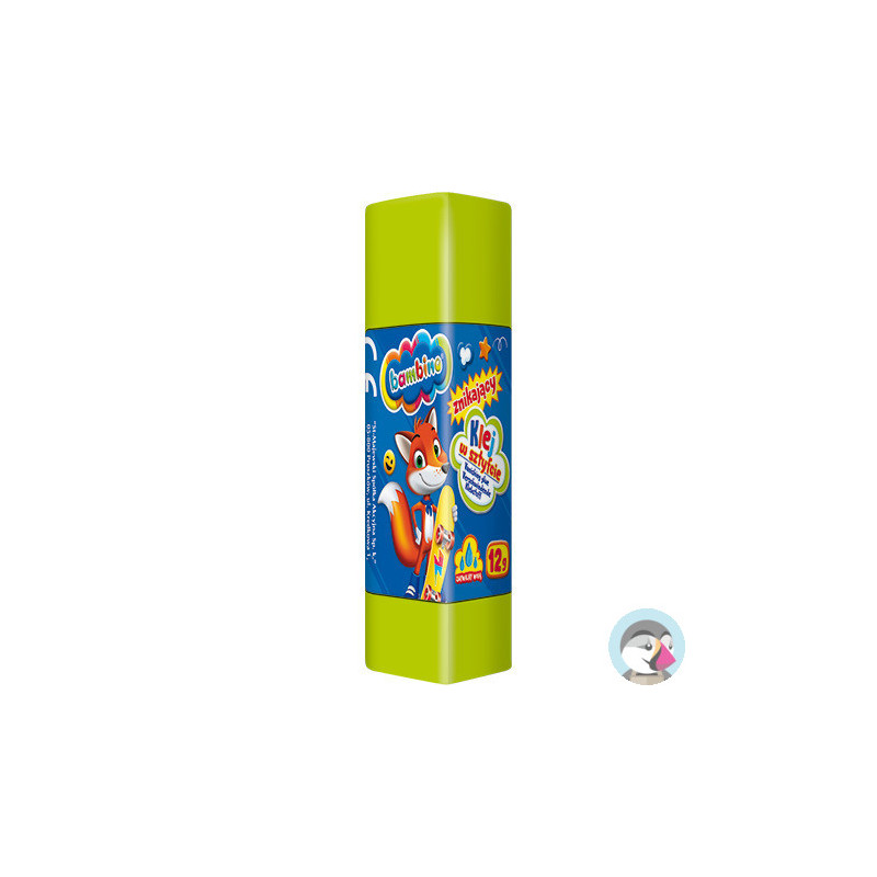 Klej szkolny znikający w sztyfcie 12g Display 12 sztuk BAMBINO St.Majewski