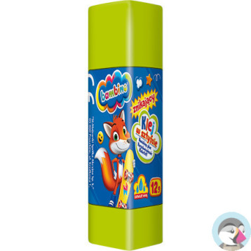 Klej szkolny znikający w sztyfcie 12g Display 12 sztuk BAMBINO St.Majewski