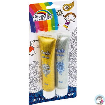Klej brokatowy FIORELLO GR-BK75B2 2 koloryx75ml 170-2263 srebrny/złoty