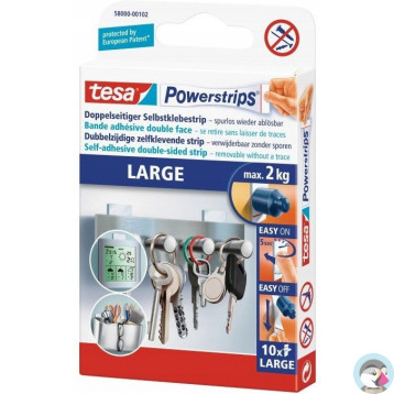 Plastry samoprzylepne TESA POWERSTRIPS duże kpl 10sztuk 58000-00132-01