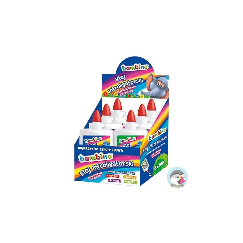 Klej introligatorski 250g Display 6 sztuk BAMBINO St.Majewski