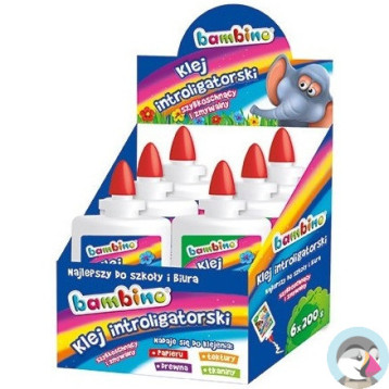 Klej introligatorski 250g Display 6 sztuk BAMBINO St.Majewski