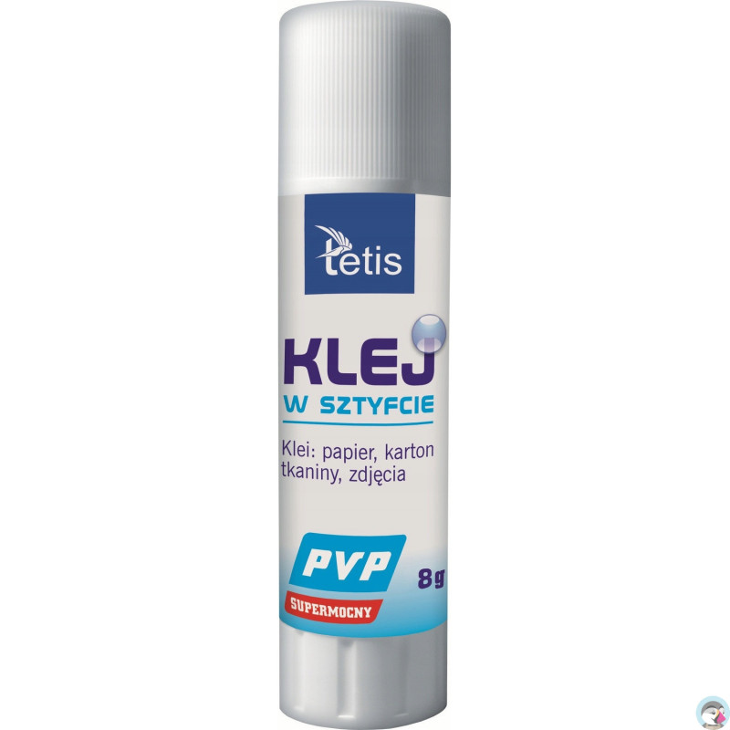 Klej w sztyfcie PVP 8g.( bezbarwny ) BG112-E TETIS