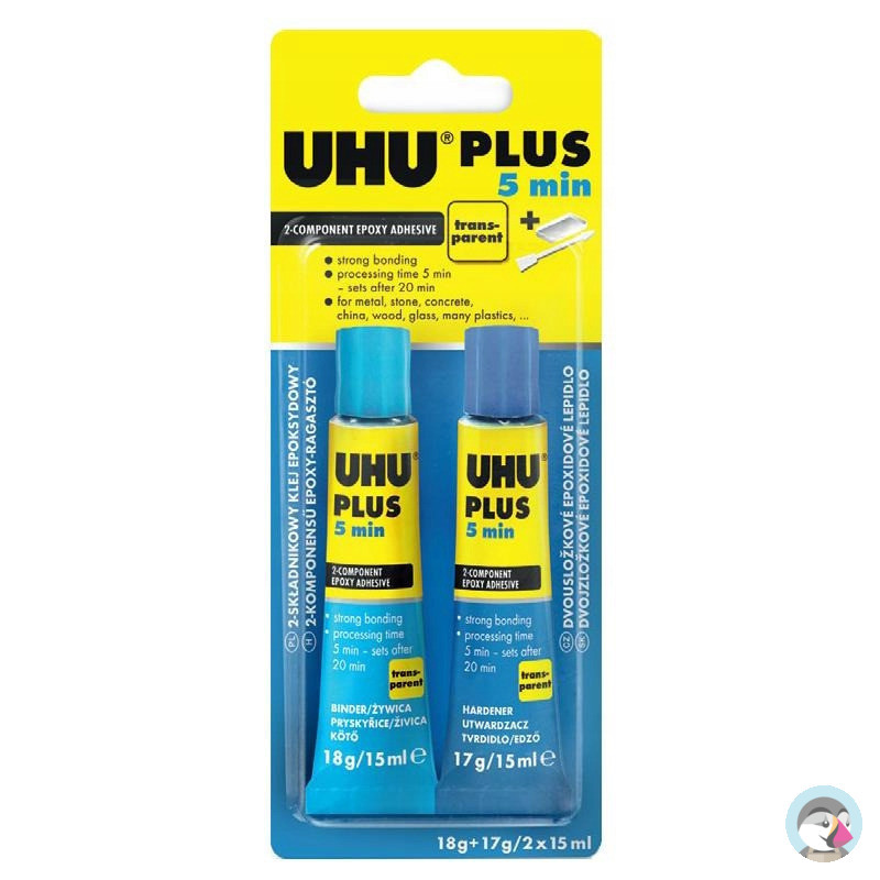 Klej UHU żywiczno-epoksydowy plus 2x15ml blister 40381