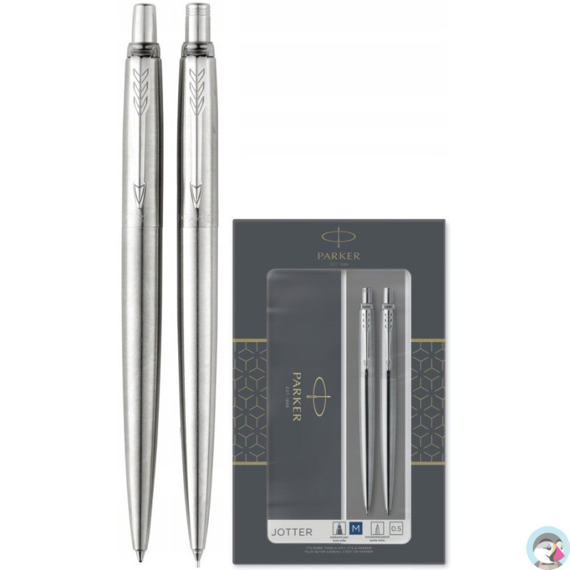Komplet ołówek + długopis JOTTER STAINLESS STEEL CT PARKER 2093256