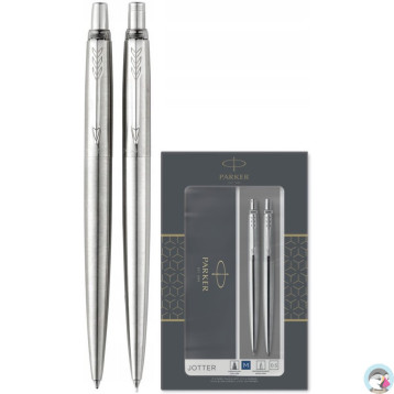 Komplet ołówek + długopis JOTTER STAINLESS STEEL CT PARKER 2093256