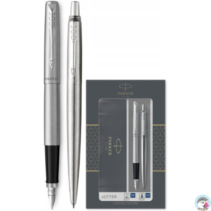 Komplet pióro wieczne + długopis JOTTER STAINLESS STEEL CT PARKER PARKER 2093258