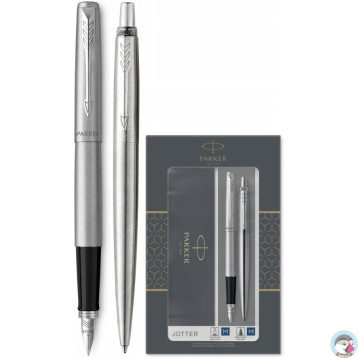 Komplet pióro wieczne + długopis JOTTER STAINLESS STEEL CT PARKER PARKER 2093258