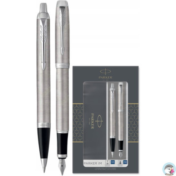 Komplet IM DUO srebrny CT pióro wieczne + długopis PARKER 2183058