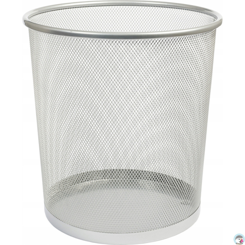 Kosz biurowy NATUNA 12L siatka srebrny 265x280mm (L5002)