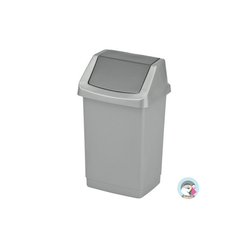 Kosz na śmieci uchylny 15l CURVER CLICK-IT srebrny/grafit 04043-877-65