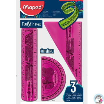 Zestaw linijek niełamliwych 895024 linijka 15cm ekierka kątomierz MAPED