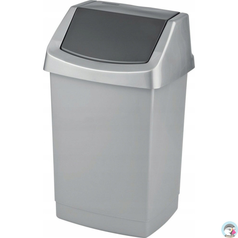 Kosz na śmieci uchylny 25l CURVER CLICK-IT srebrny/grafit 04044-877-65