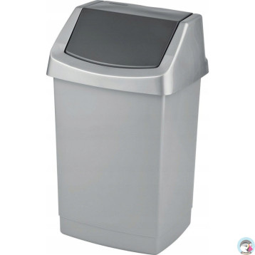 Kosz na śmieci uchylny 25l CURVER CLICK-IT srebrny/grafit 04044-877-65