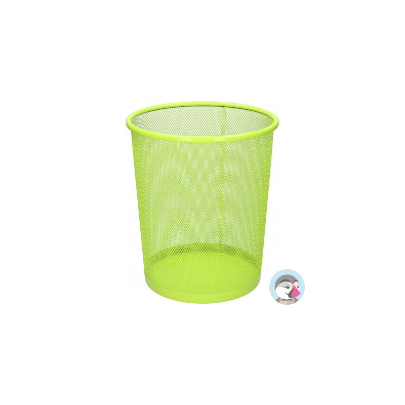 Kosz biurowy NATUNA 10L siatka limonkowy 235x270mm (L3515)