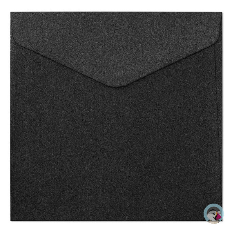 Koperta 160mm x 160mm Pearl czarny 150g (10szt.) 280323 Galeria Papieru