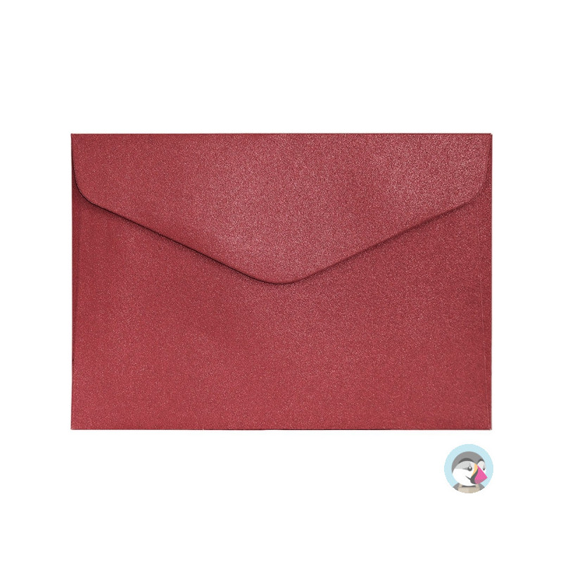 Koperta C6 Pearl czerwony (10szt.) 280238 Galeria Papieru