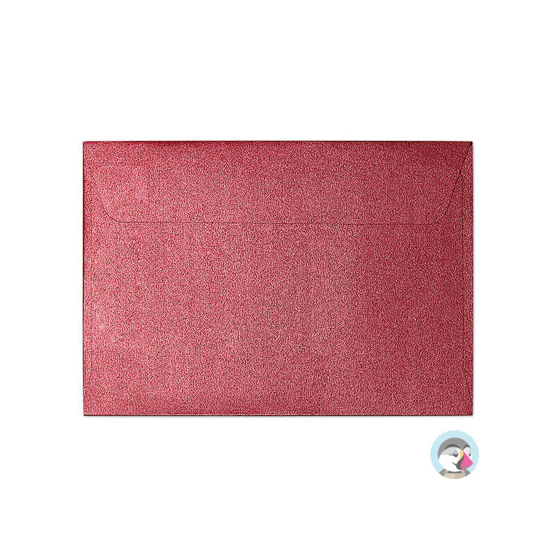 Koperta B7 PEARL czerwony 120g (10szt.) 280517 Galeria Papieru