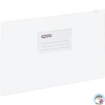 Koperta foliowa A4 na suwak EC009B biała 120-1055 GRAND