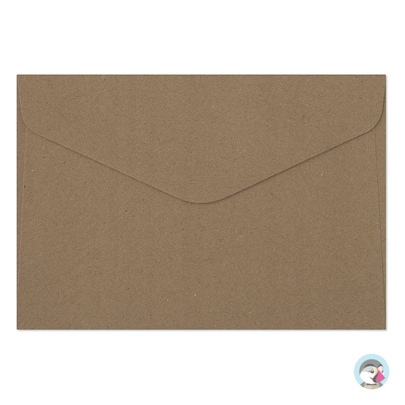 Koperta ozdobna 114x162mm KRAFT c.brązowy C6 120g (8szt.) 280222 Galeria Papieru
