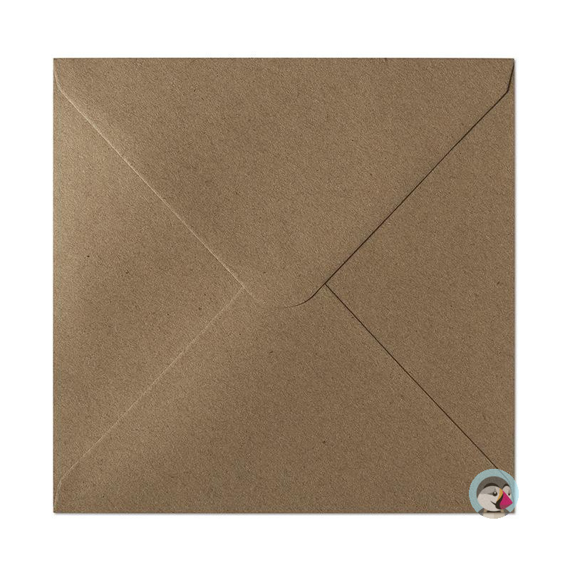 Koperta 160x160mm KRAFT ciemny beż K 120g. (10szt.) 280322 Galeria Papieru