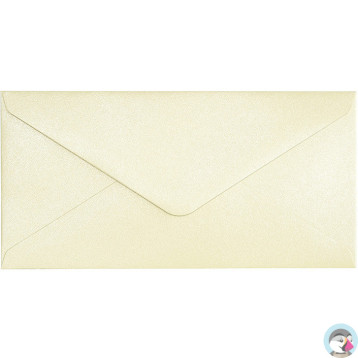 Koperta 80x160mm Pearl kremowy 150g. (10szt.) 280491 Galeria Papieru