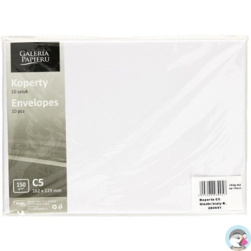 Koperta C5 gładki biały K 150g. (10) 280691 Galeria Papieru