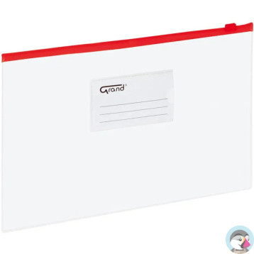 Koperta foliowa A4 na suwak EC009B czarwona 120-1462 GRAND