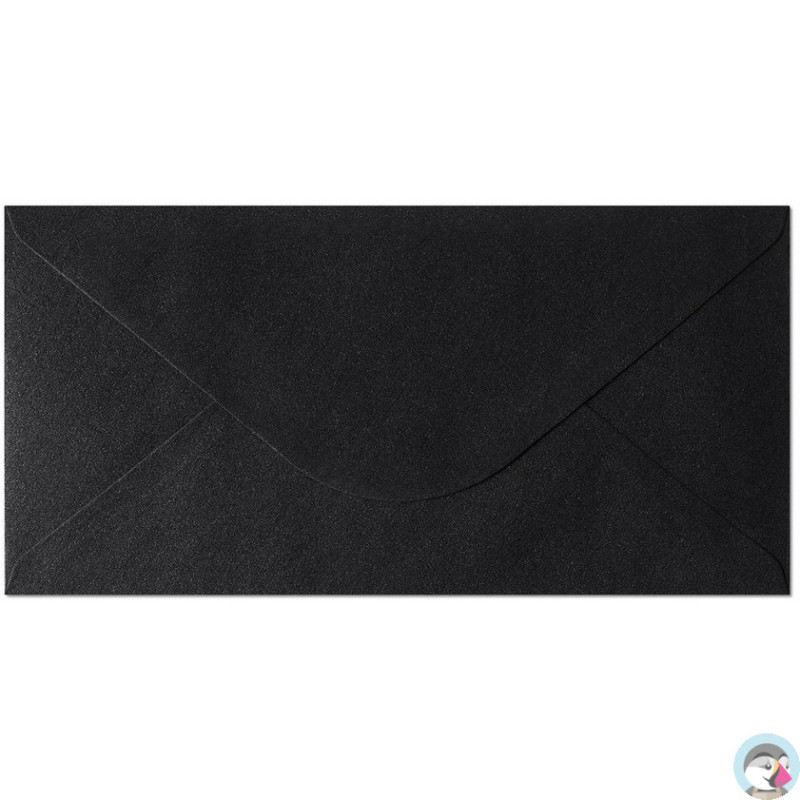 Koperta DL Pearl czarna 150g. (10szt.) 280177 Galeria Papieru