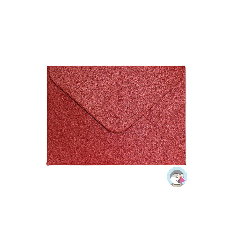 Koperta 70x100 PEARL czerwony K 150g. (10szt.) 280438 Galeria Papieru