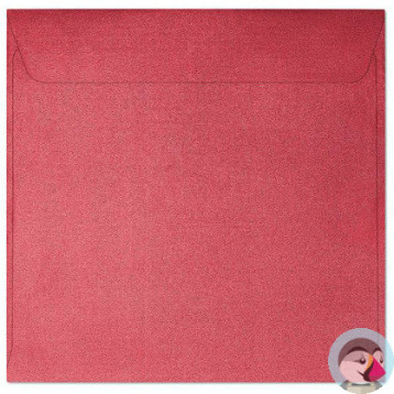 Koperta 145x145mm PEARL czerwona P 120g. (10szt.) 280717 Galeria Papieru
