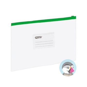 Koperta foliowa A4 na suwak EC009B zielona 120-1465 GRAND