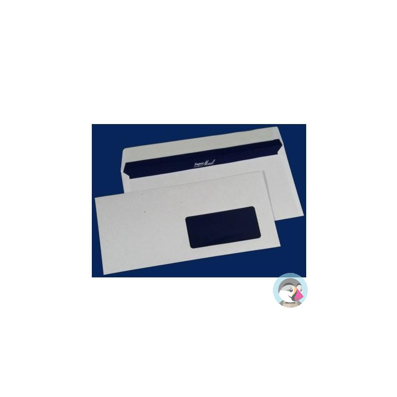 Koperta DL HK biała okno Prawe(400 szt) Super Mail 11239230 NC 110x220, okno 45x90 do dr.laserowych