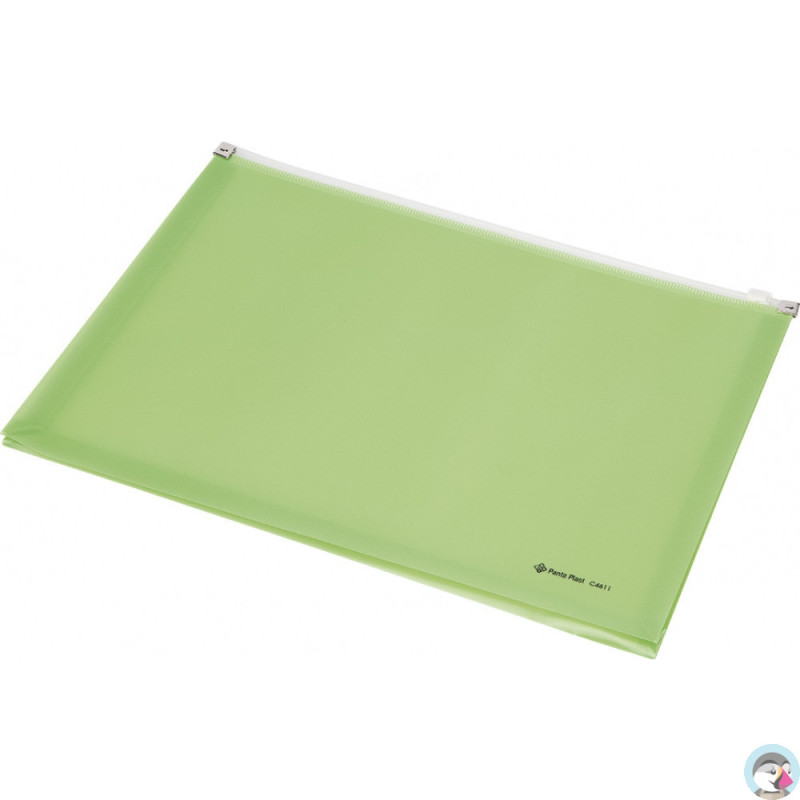 Koperta z suwakiem A4 zielona przestrzenna C4611 0410-0038-04 Panta Plast