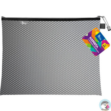 Koperta A4 z suwakiem metalowym CZARNA BT605-V TETIS