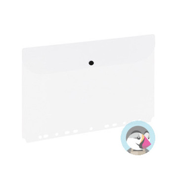 Teczka kopertowa wpinana zatrzask A4 ZP045A 120-1461 biała GRAND