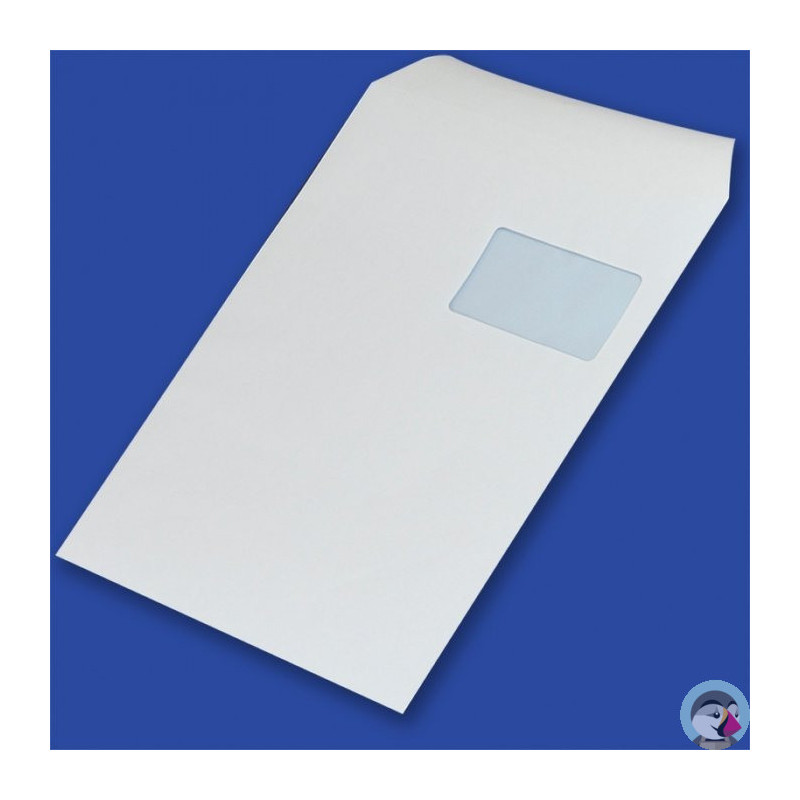 Koperty C4 SK białe okno prawa góra 55x90mm (250szt) 90g 31621220 NC KOPERTY