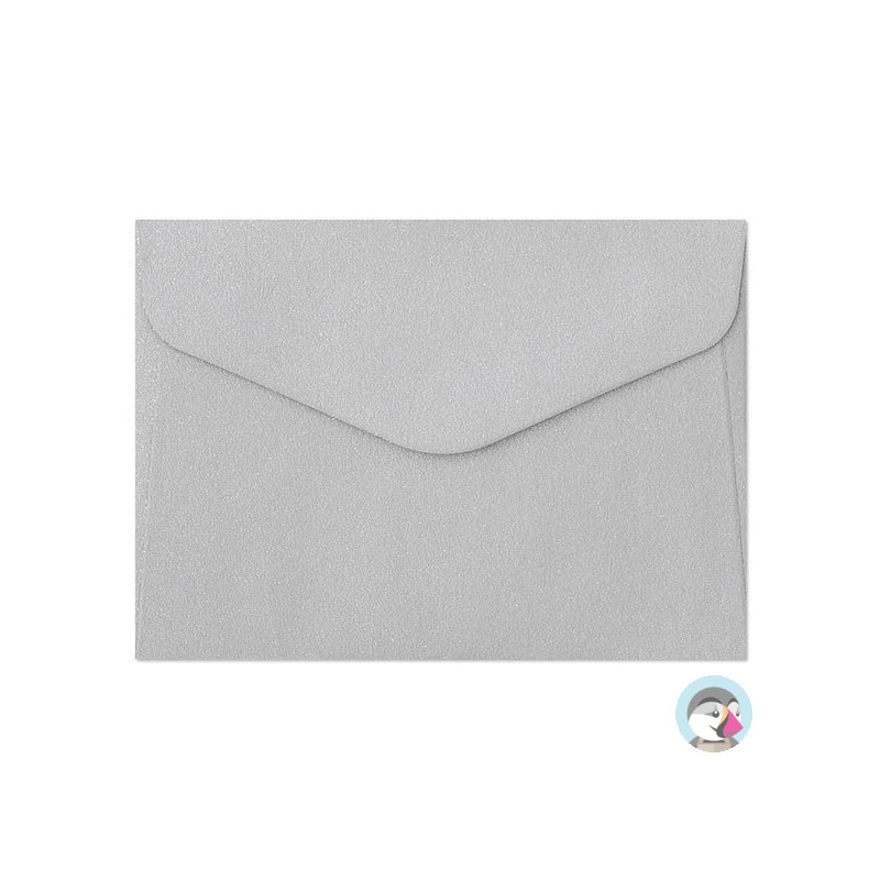 Koperta B7 PEARL srebrny 150g. (10szt.) 280522 Galeria Papieru