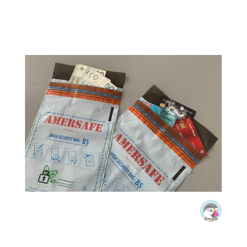 Koperty NC bezpieczne (Bankowe) AMERSAFE B5 HK 100szt. białe/szare 55238097