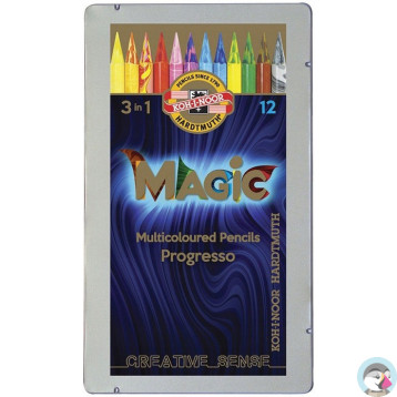 Kredki PROGRESSO MAGIC 12 kol. 8772 KOH-I-NOOR